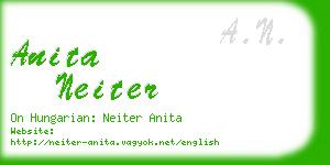 anita neiter business card